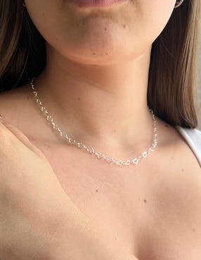 Collar de corazón Clepsidra de plata P 925