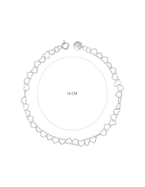 Pulsera Clepsidra de plata P 950 con acabado pulido