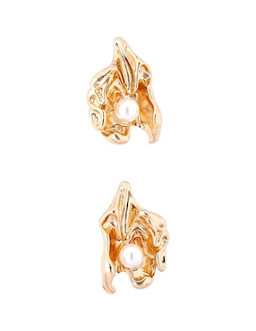 Aretes de flor Lieb con acabado pavé