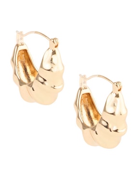 Aretes de aro ciruculares Map con acabado espejo