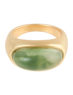 Anillo ovalado Map pulido