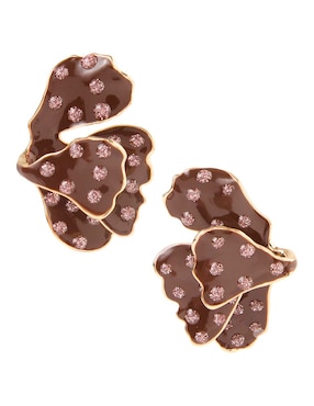 Aretes largos Map con acabado brillante