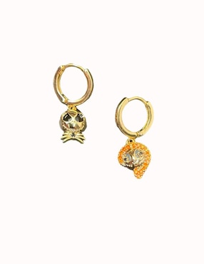 Set de aretes Jack & Sally Nira El extraño mundo de Jack con acabado pulido zirconia cúbica