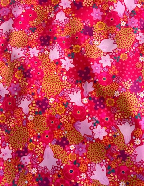 Mascada Lucida con estampado floral