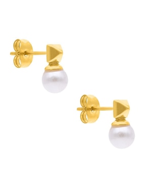 Aretes cortos Nuvi con acabado brillante