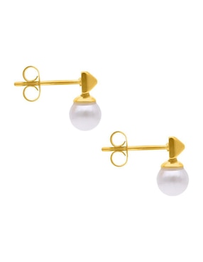 Aretes cortos Nuvi con acabado brillante