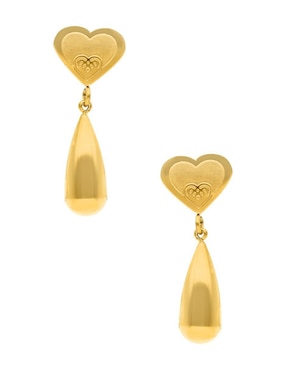 Aretes largos de gota Nuvi con acabado brillante