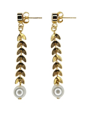 Aretes largos de hoja Maria Rayuela