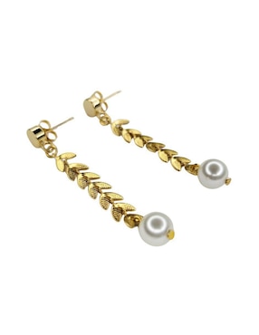 Aretes largos de hoja Maria Rayuela