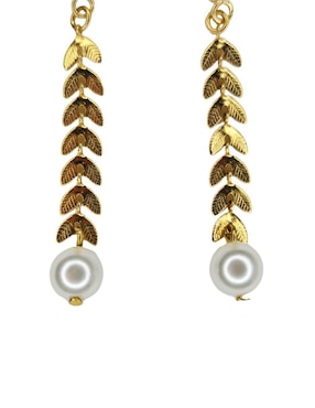 Aretes largos de hoja Maria Rayuela