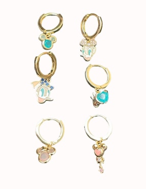 Set de arete Donald Duck Nira Disney con acabado pulido zirconia cúbica