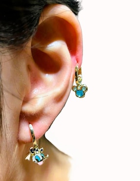 Set de arete Donald Duck Nira Disney con acabado pulido zirconia cúbica