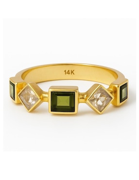 Anillo Casa Michel Joyeria 14 k de oro amarillo turmalina