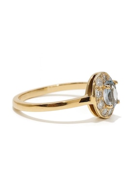 Anillo Casa Michel Joyeria 14 k de oro amarillo zafiro