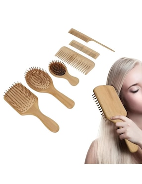 Set de cepillo para cabello Xtellar de bambú