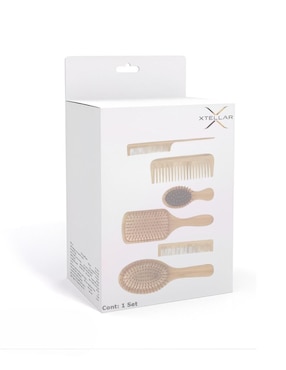 Set de cepillo para cabello Xtellar de bambú