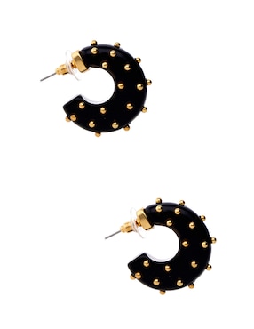 Aretes de círculo Map con acabado texturizado