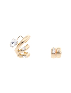 Set de aretes Map con acabado brillante