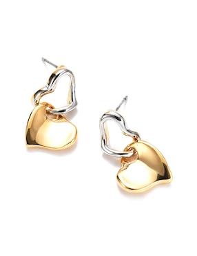 Aretes cortos de corazón Lieb con acabado brillante