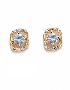 Aretes cortos Lieb con acabado brillante zirconia