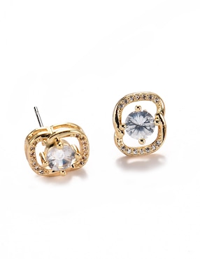 Aretes cortos Lieb con acabado brillante zirconia