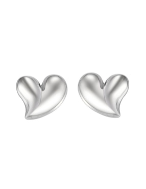 Aretes corto de corazón Lieb con acabado brillante