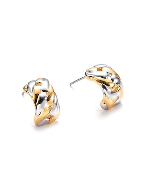 Aretes cortos Lieb con acabado brillante