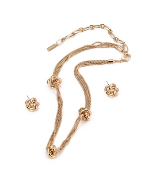 Aretes y collar de nudo Lieb