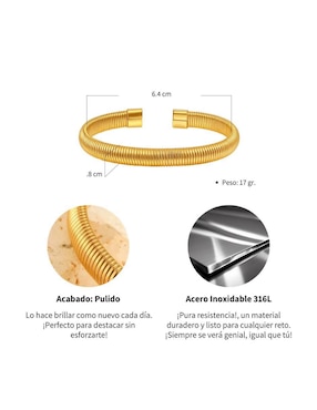 Pulsera Chulada Beauty con acabado pulido