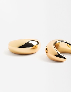 Aretes de aro redondos parfois Golden Basics