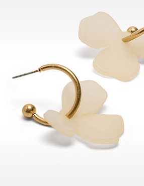 Aretes cortos de flor Parfois Golden Basics