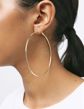 Aretes de aro redondos Parfois Permanent - Rotative Jewellery con acabado