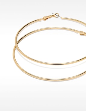 Aretes de aro redondos Parfois Permanent - Rotative Jewellery con acabado