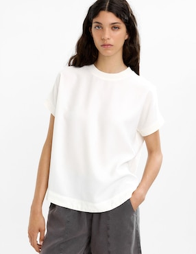 Top Parfois cuello redondo escote regular