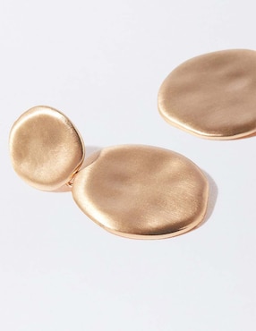 Aretes de aro redondos Parfois con acabado pulido