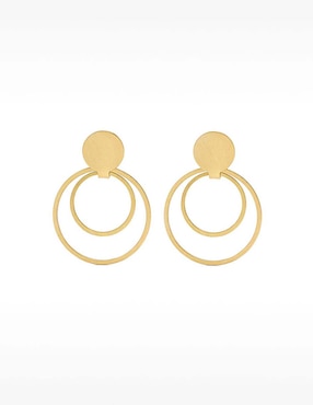 Aretes de aro redondos Parfois con acabado pulido