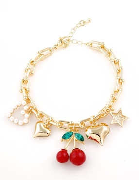 Set collar de cereza Yoiko Cherry Love de baño de oro 18 K