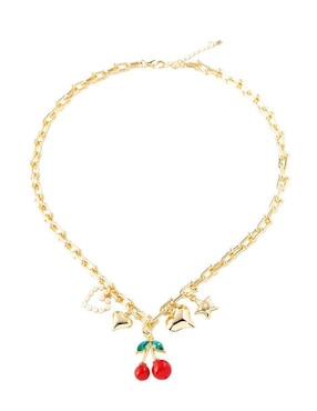 Set collar de cereza Yoiko Cherry Love de baño de oro 18 K