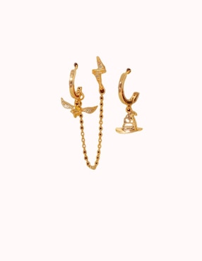Set de aretes Harry Potter Nira fantasia con acabado pulido zirconia cúbica