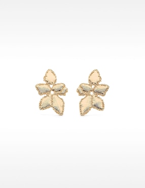 Aretes largos de flor Parfois Golden Delicates