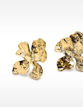 Aretes cortos de flor Parfois golden delicates