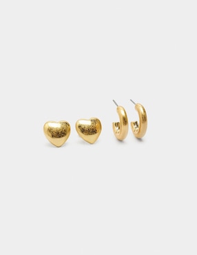 Set de aretes Parfois Jungle Fever con acabado pulido