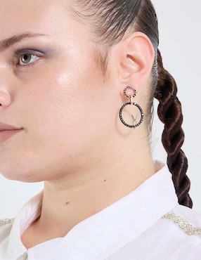 Aretes redondos Parfois con acabado pavé