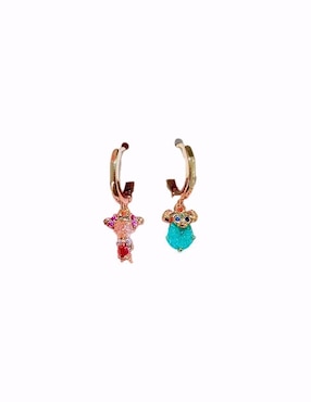 Set de aretes Monsters Inc Nira Sullivan y Boo con acabado pulido zirconia cúbica