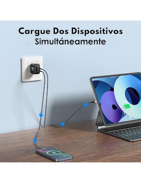 Adaptador de corriente Mr. Gadgets de 48 w usb + usb tipo c