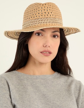Sombrero ala mediana Map estampado corte láser