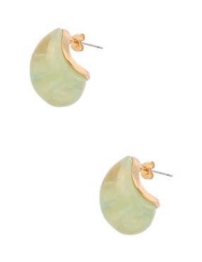 Aretes cortos Map con acabado liso