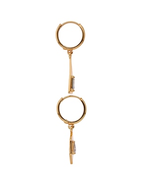 Aretes largos Map con acabado brillante fantasía