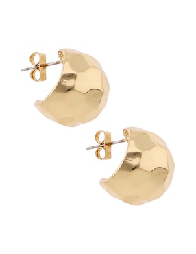 Aretes de aro circular Map con acabado martillado