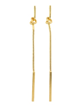 Aretes largos Map con acabado texturizado